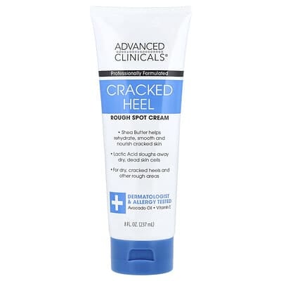 Advanced Clinicals, Cracked Heel, Rough Spot Cream, 8 fl oz (237 ml)