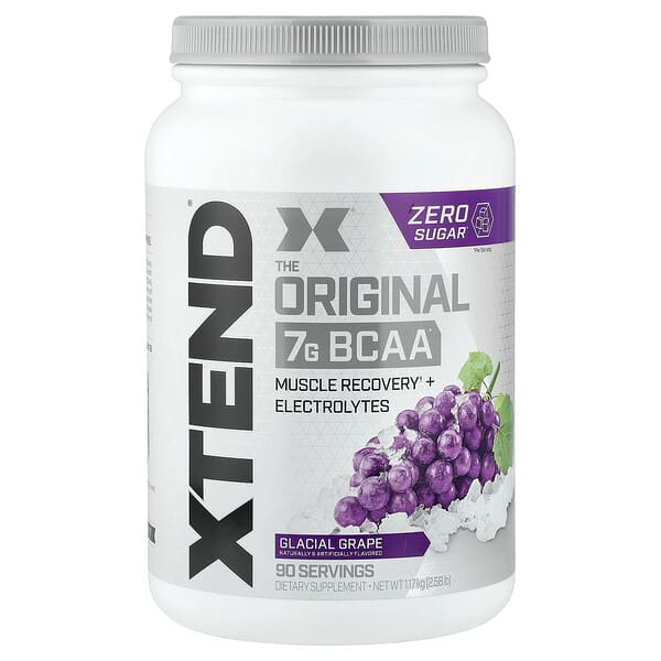 XTEND, 7G BCAA, Glacial Grape, 2.58 lbs (1.17 kg)