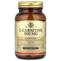 Solgar, L-Carnitine, Free Form, 60 Tablets (500 mg per Tablet)