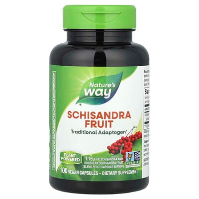 Nature's Way, Schisandra Fruit, 1.16 g, 100 Vegan Capsules (0.58 g per Capsule)