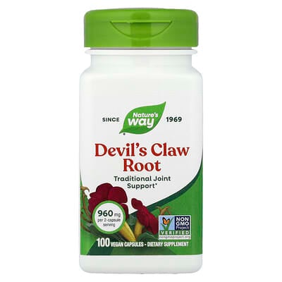 Nature's Way, Devil's Claw Root, 100 Vegan Capsules (480 mg per Capsule)