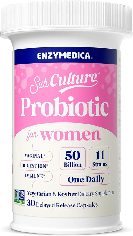 Enzymedica SubCulture Probiotics for Women, 30 Capsules