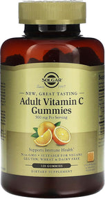 Solgar Adult Vitamin C 500 mg Gummies, Great-Tasting Strawberry Orange Flavor, Supports Immune Health, Non-GMO, Vegan, Gluten & Dairy Free, 30 Servings, 120 Count