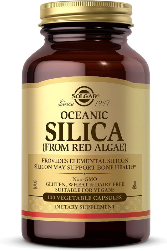 Solgar Oceanic Silica from Red Algae 25 mg, 100 Vegetable Capsules