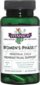 Vitanica Women's Phase I, Premenstrual Support, Vegan, 60 Capsules