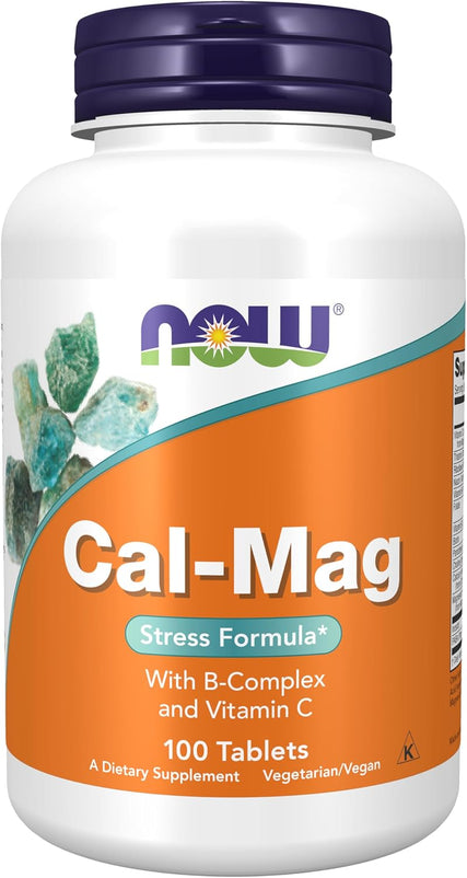 NOW Supplements, Cal-Mag Stress Formula* with B-Complex and Vitamin C, 100 Tablets
