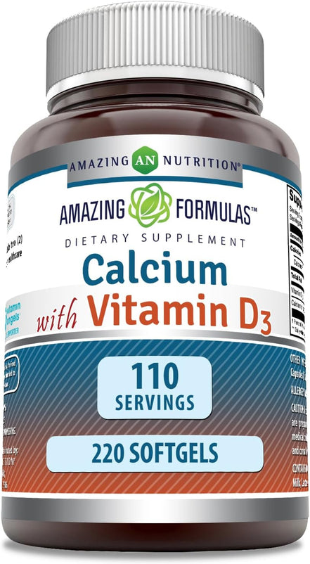 Amazing Nutrition Amazing Formulas, Calcium with Vitamin D3 220 Softgels