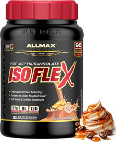 ALLMAX ISOFLEX Whey Protein Isolate, Caramel Macchiato, 2 lb