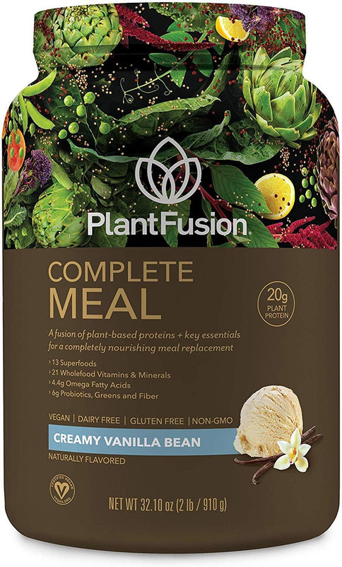 PlantFusion Complete Meal Replacement Shake - Plant Based Protein Powder with Superfoods, Greens & Probiotics