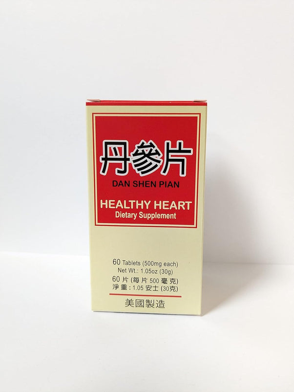 Healthy Heart - Dan Shen Pian Herbal Supplement 60 Tablets 500mg/each