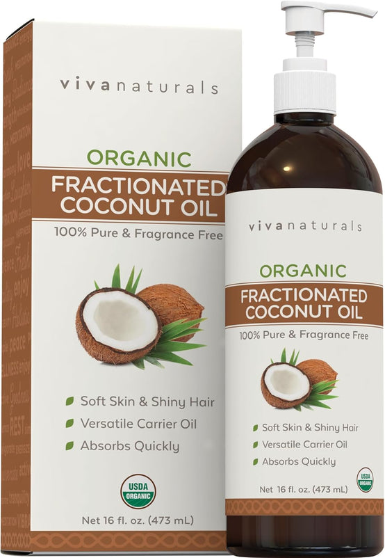 Viva Naturals Organic Fractionated Coconut Oil, 16 fl oz