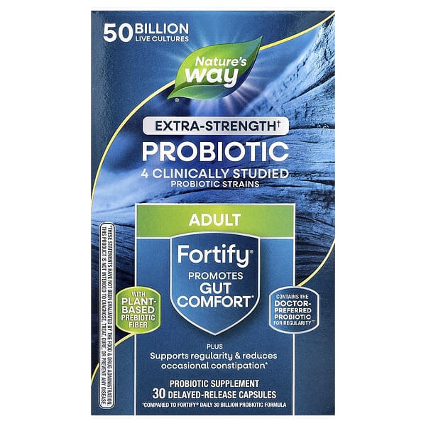 Nature's Way, Fortify®, Probiotic, Adult, 50 Billion, 30 Delayed Release Capsules