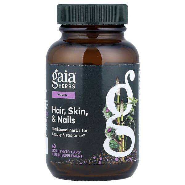 Gaia Herbs, Women, Hair, Skin & Nails, 60 Liquid Phyto-Caps®