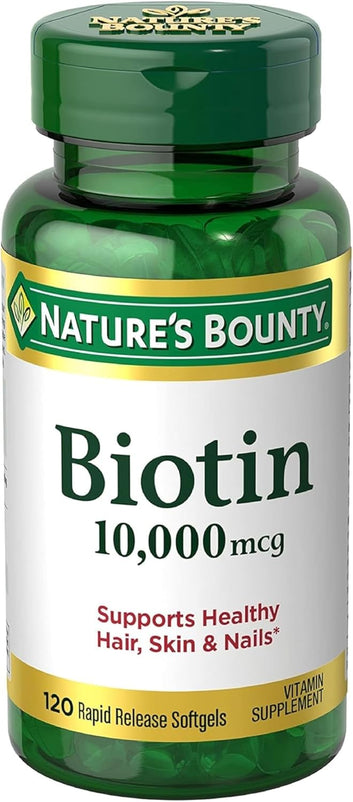 Nature's Bounty Biotin 10, 000 Mcg, Rapid Release Softgels 120 Ea