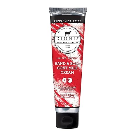 Dionis Goat Milk Hand & Body Cream Peppermint Twist 3.3oz