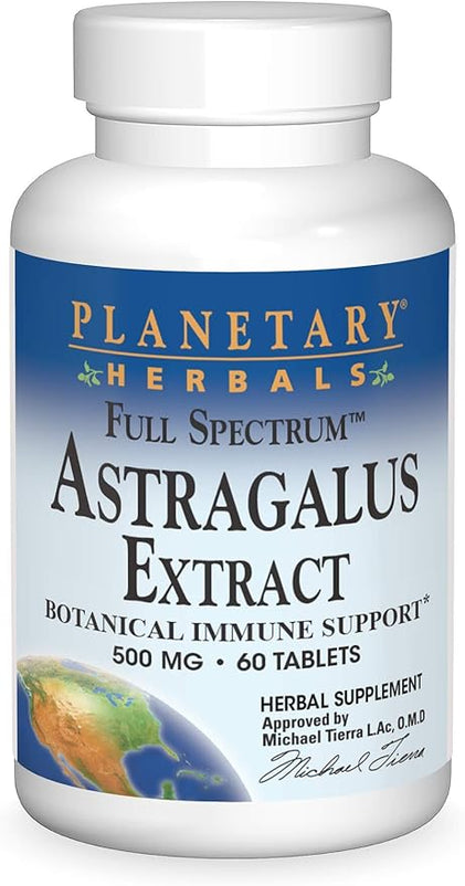 Planetary Herbals Full Spectrum Astragalus Extract Tablets, 60 Count