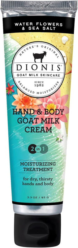 Dionis Hand & Body Cream 3.3 oz, Water Flowers & Sea Salt
