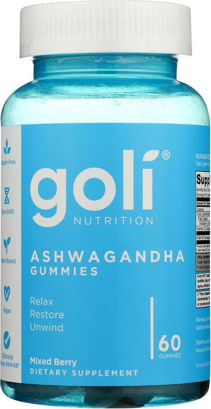 Goli Nutrition Ashwagandha Gummies (60 Gummies), Ashwagandha,