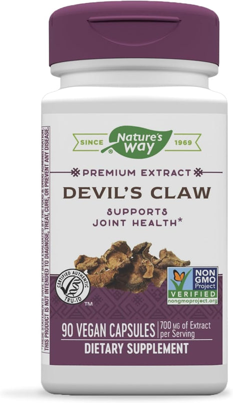 Nature's Way Premium Devil’s Claw Premium Extract, Joint Support*, 700mg Per Serving, 90 Vegan Capsules