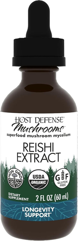 Host Defense Mushrooms Organic Reishi Extract -- 2 fl oz
