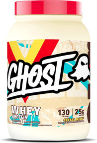 GHOST Whey Protein Powder, Cereal Milk - 2LB Tub, 25G of Protein - Flavored Isolate, Concentrate & Hydrolyzed Whey Protein Blend