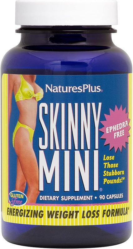 NaturesPlus Skinny Mini - 90 Vegetarian Capsules - Natural Weight Loss Support Supplement, Appetite Suppressant, Metabolism Booster - Gluten-Free, Ephedra Free - 45 Servings