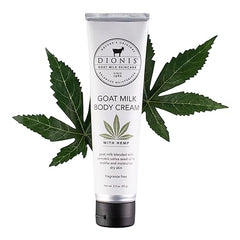 Dionis Goat Milk Hand & Body Cream Unscented Hemp 3.3oz