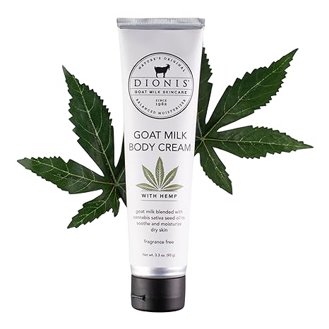 Dionis Goat Milk Hand & Body Cream Unscented Hemp 3.3oz