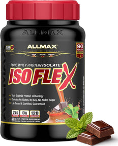 ALLMAX ISOFLEX Whey Protein Isolate, Chocolate Mint, 2 lb
