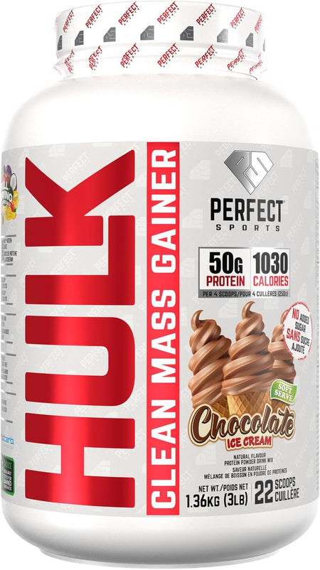 HULK - Clean Mass Gainer (Chocolate Ice Cream, 3lb)