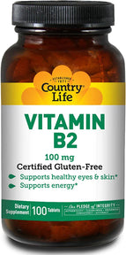country life b2, Vitamin B-2 100 Mg, 100-Count