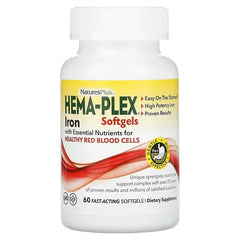 Natures Plus Hema Plex, 60 Fast-Acting Softgels