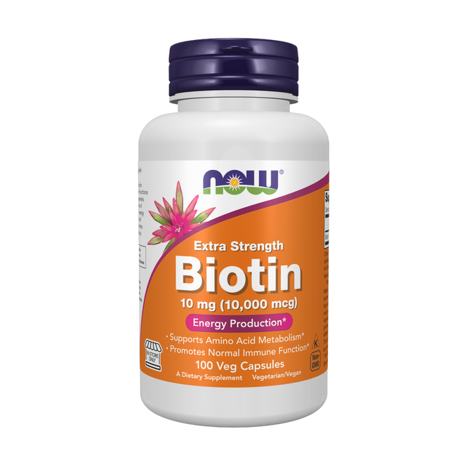 NOW Foods, Biotin 10 mg (10,000 mcg), 100 Veg Capsules
