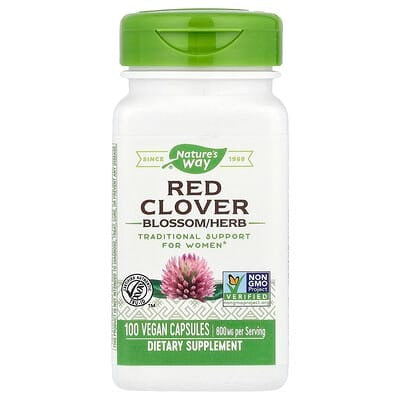 Nature's Way, Red Clover Blossom/Herb, 800 mg, 100 Vegan Capsules (400 mg per Capsule)