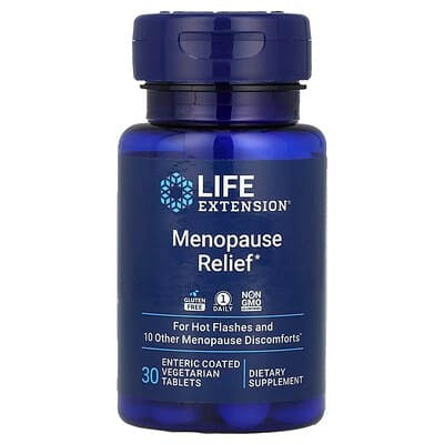 Life Extension, Menopause Relief, 4 mg, 30 Enteric Coated Vegetarian Tablets