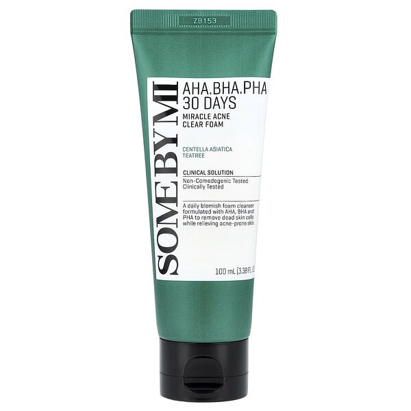 SOME BY MI, AHA, BHA, PHA 30 Days Miracle Acne Clear Foam, 3.38 fl oz (100 ml)