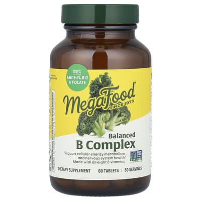 MegaFood, Balanced B Complex, 60 Tablets