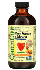 ChildLife Essentials Multi Vitamin, - & Mineral Natural Orange/Mango, 8 fl oz (237 ml)