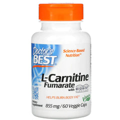 Doctor's Best L-Carnitine Fumarate with Biosint Carnitines, 855 mg, 60 Veggie Caps