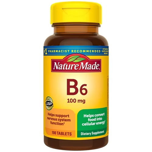Nature Made Vitamin B 6, 100 mg Tablets 100 ea