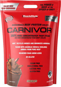 MuscleMeds Carnivor Beef Protein Isolate Powder, Chocolate, 7.47 lbs