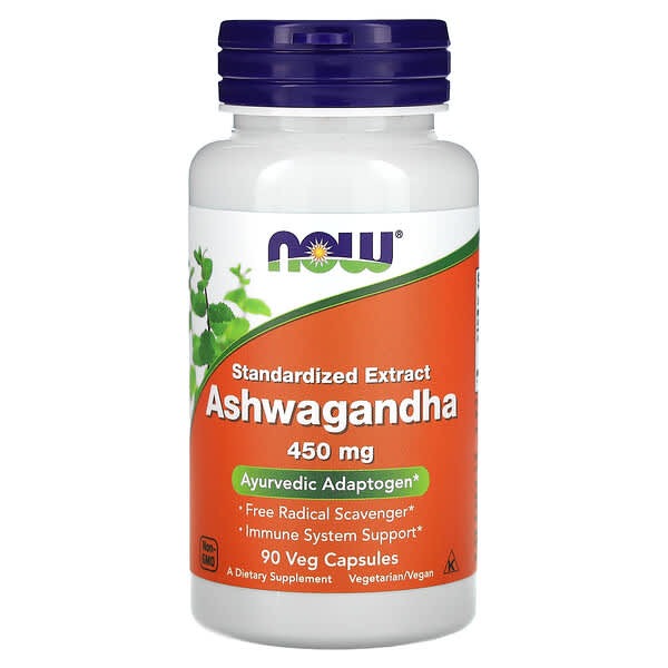 ashwagandha now brand, Standardized Extract, 450 mg, 90 Veg Capsules