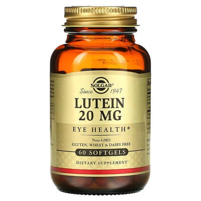 Solgar, Lutein, 20 mg, 60 Softgels