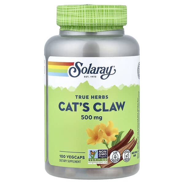Solaray, True Herbs, Cat's Claw, 500 mg, 100 VegCaps