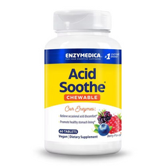 Enzymedica, Acid Soothe Chewable, Vegan, Non-GMO, 60 Tablets