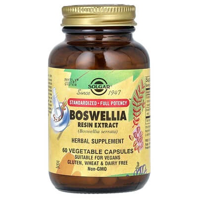 Solgar Boswellia, Resin Extract, 60 Vegetable Capsules