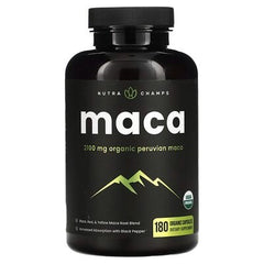 NutraChamps, Maca, 2,100 mg, 180 Organic Capsules (700 mg per Capsule)