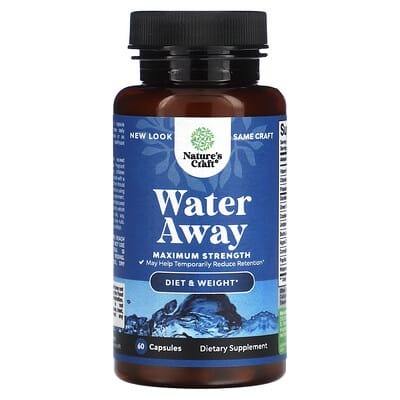 Nature's Craft, Water Away, Maximum Strength, 60 Capsules