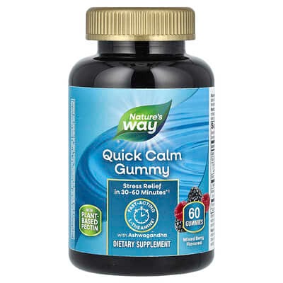 Nature's Way, Quick Calm Gummy, Mixed Berry, 60 Gummies