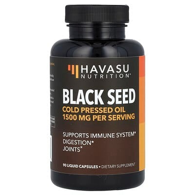 Havasu Nutrition, Black Seed, Cold Pressed Oil, 1,500 mg, 90 Liquid Capsules (500 mg per Capsule)